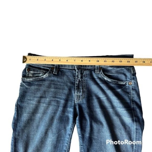 7 For All Mankind Roxanne Casual Retro Skinny Mid Rise Denim Blue Jeans. Size 27 - Picture 6 of 10